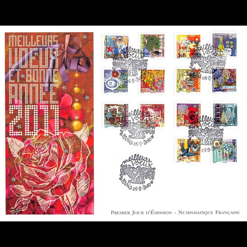 FDC GF LNF - Carnet meilleurs voeux 2011 - oblit 5/11/2010 Paris