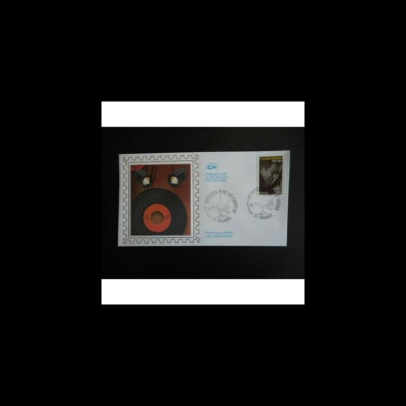 CEF soie - Artistes de la chanson, Claude Nougaro, oblit 14/10/11 Toulouse