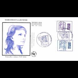 FDC soie - Marianne et la...