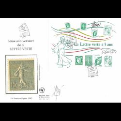 FDC GF soie -  Bloc lettre...