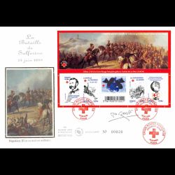 FDC GF soie - Carnet croix...