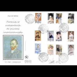 FDC GF soie - Carnet 12 TP...