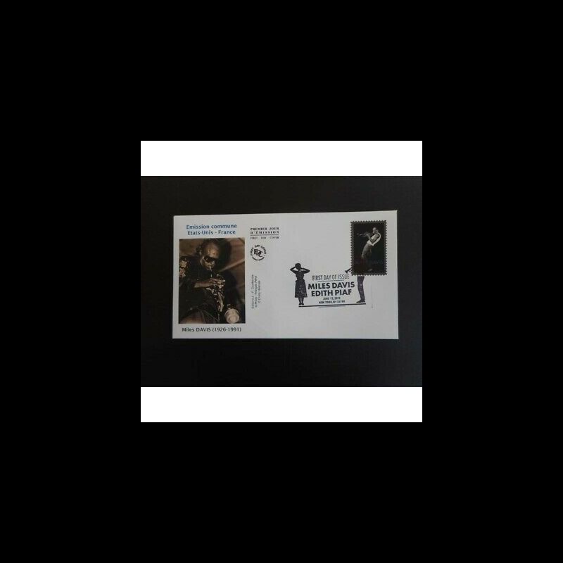 FDC - France - Etats unis, Miles Davis, oblit 12/6/2012 New York