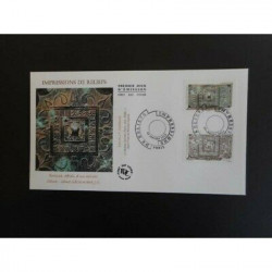 FDC - Impressions de reliefs, bronze Chine, oblit 20/1/2012 Paris