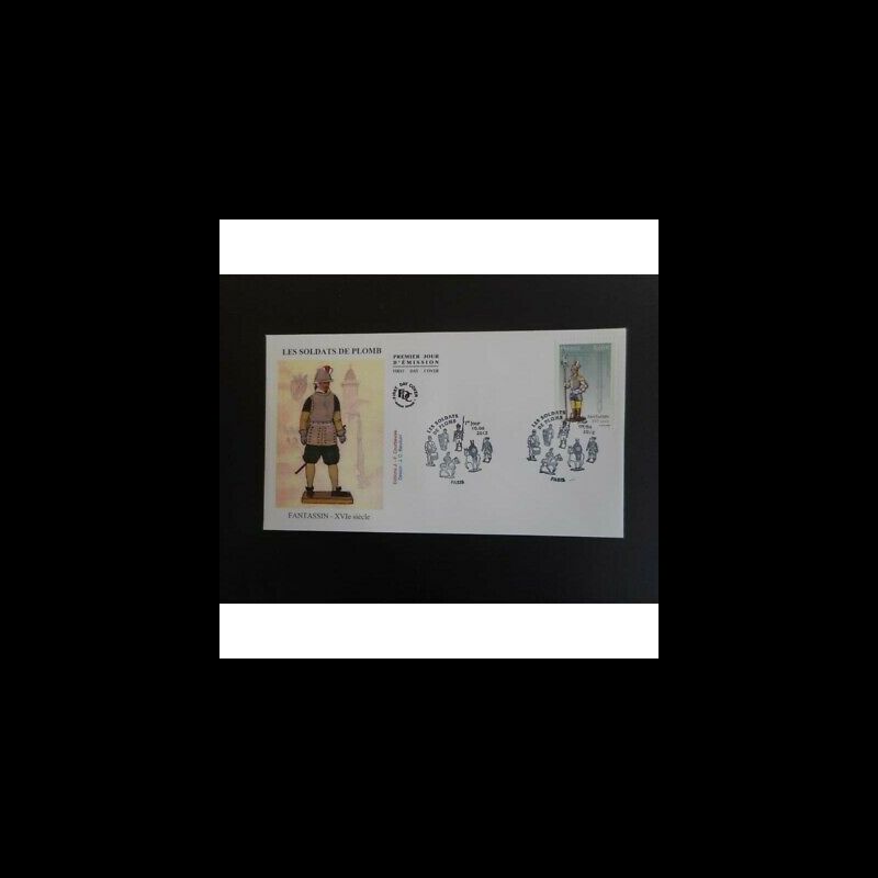 FDC - Les soldats de plombs, Fantassin XVIe siècle, oblit 10/6/2012 Paris