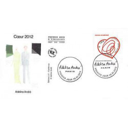 FDC - Patch d'amour, Adeline André, oblit 13/1/2012 Paris