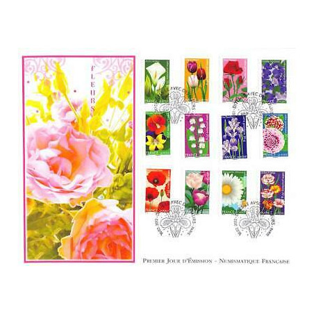 FDC GF LNF - Carnet 2012 - Dites le avec des fleurs - oblit Paris 10/2/2012