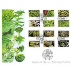 FDC GF LNF - Carnet adh, légumes pour une lettre verte - oblit Paris 13/6/2012