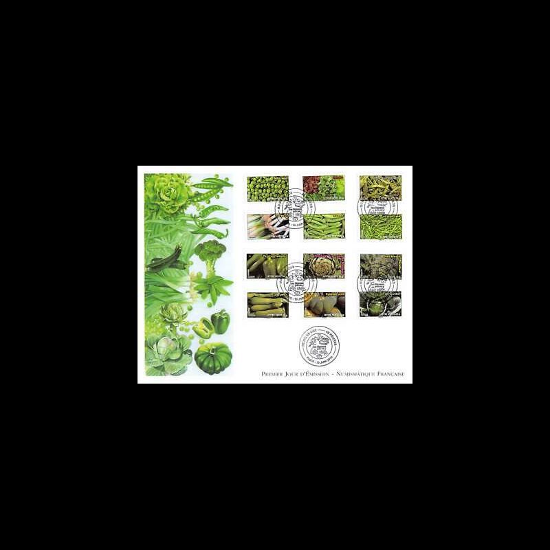FDC GF LNF - Carnet adh, légumes pour une lettre verte - oblit Paris 13/6/2012