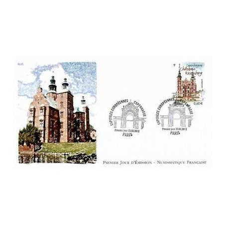 FDC LNF - Copenhague, Château de Rosenborg, oblit 23/3/2012 Paris