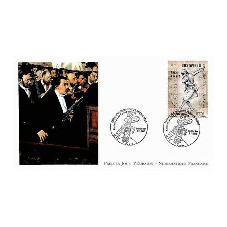 FDC LNF - France Suède, Gustave III, oblit 9/11/12 Paris