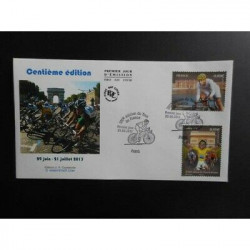 FDC - 100e édition du tour de France, oblit 29/6/13 Paris
