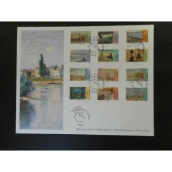 FDC GF LNF - Carnet impressionnisme - 12 TP autocollants - oblit Paris 27/4/2013