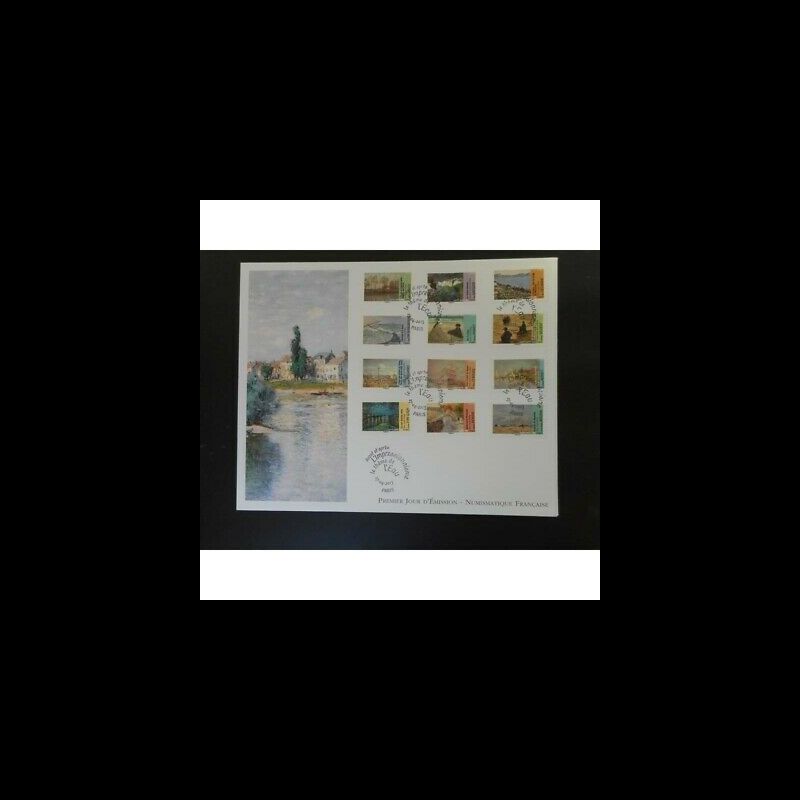 FDC GF LNF - Carnet impressionnisme - 12 TP autocollants - oblit Paris 27/4/2013