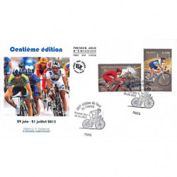 FDC - (1 sur 4) 100e édition du tour de France, oblit 29/6/13 Paris