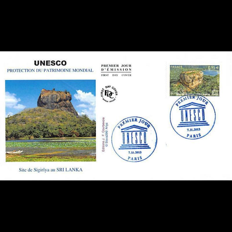 FDC - UNESCO 2013, site de Sigiriya, oblit 7/11/13 Paris