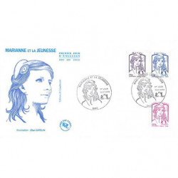 FDC - Marianne et la jeunesse (env 4 sur 4), oblit 15/7/13 Paris