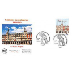FDC - Madrid, Plaza Mayor, oblit 15/3/13 Paris