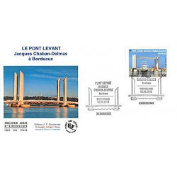 FDC - Pont Levant Jacques Chaban-Delmas, oblit 16/3/13 Bordeaux