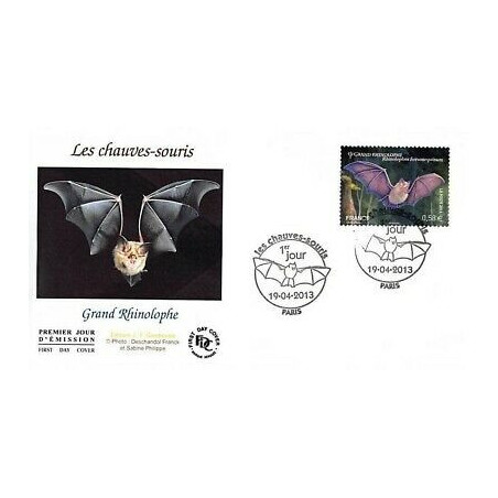 FDC - Les chauves-souris, grand Rhinolophe, oblit 19/4/13 Paris