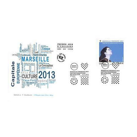 FDC - Marseille provence 2013, oblit 12/1/13 Marseille