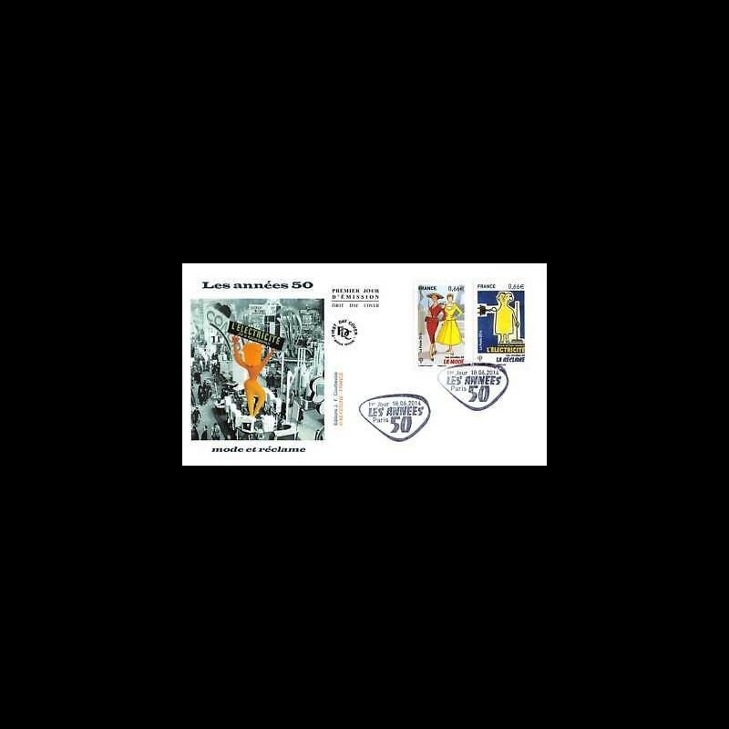 FDC - Les années 50, mode et réclame, oblit 18/6/14 Paris