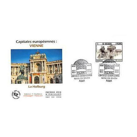 FDC - Vienne, La Hofburg, oblit 18/4/14 Paris