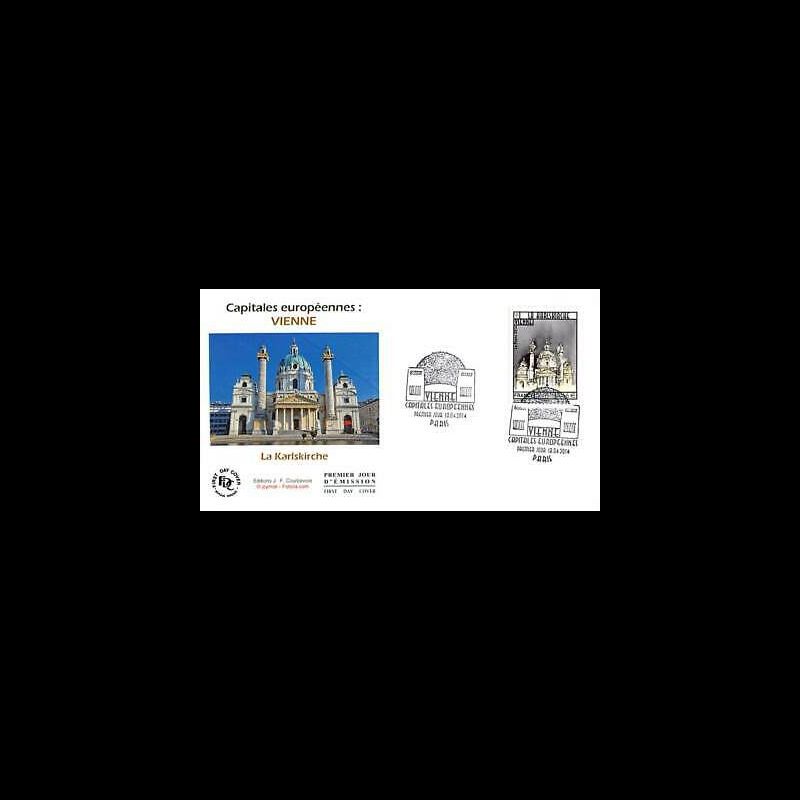 FDC - Vienne, La Karlskirche, oblit 18/4/14 Paris