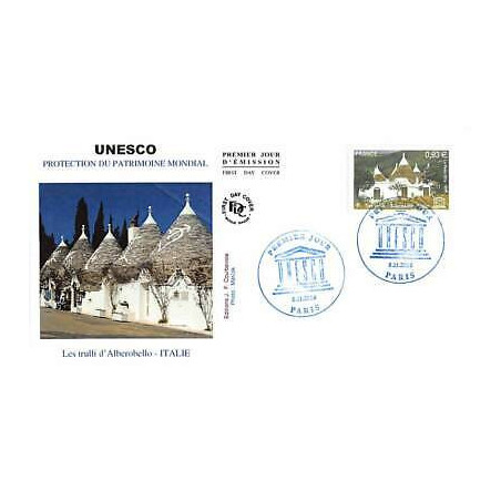 FDC - UNESCO 2014 - Trulli d'Alberobello - Italie, oblit 8/11/14 Paris