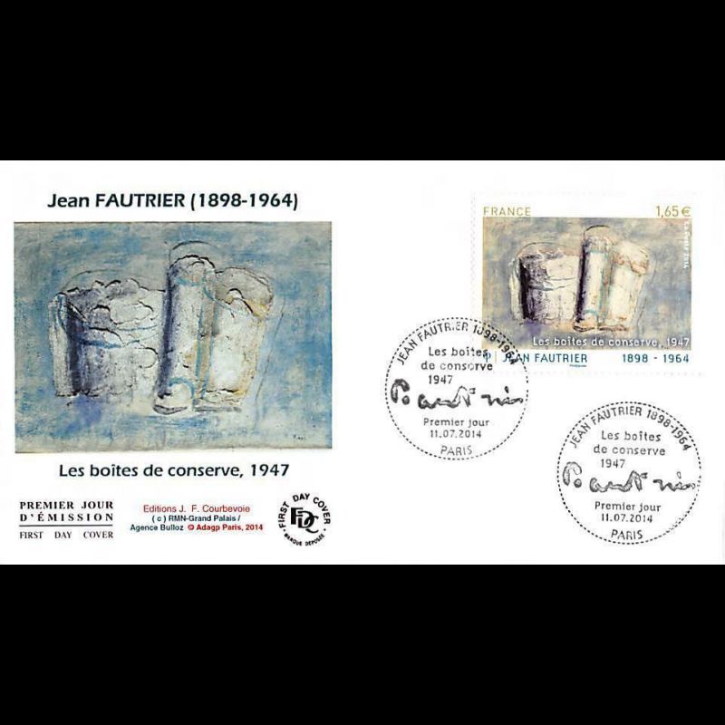 FDC - Tableau Jean Fautrier, oblit 11/7/14 Paris
