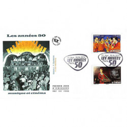 FDC - Les années 50, musique et cinéma, oblit 18/6/14 Paris