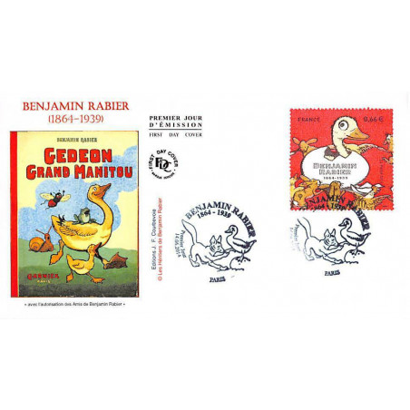 FDC - Benjamin Rabier(4866), oblit 14/6/14 Paris