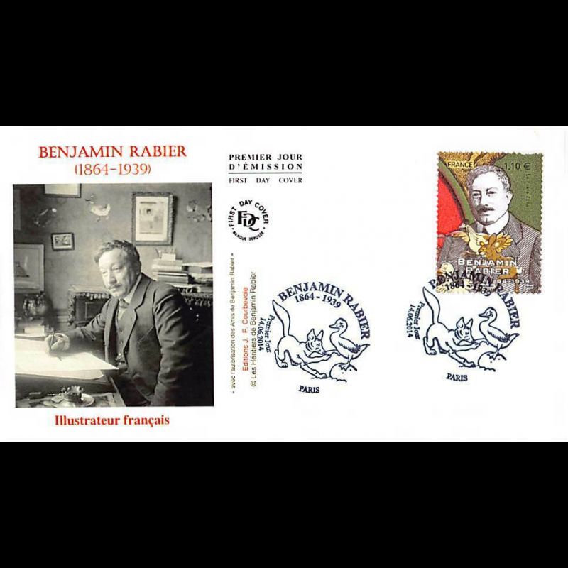 FDC - Benjamin Rabier (4867), oblit 14/6/14 Paris