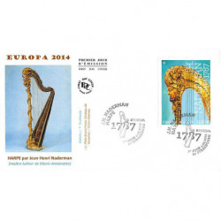 FDC - Europa 2014, la harpe Naderman, oblit 4/5/14 Strasbourg
