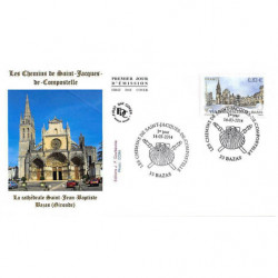 FDC - Cathédrale Saint Jean Baptiste à Bazas, oblit 14/3/14