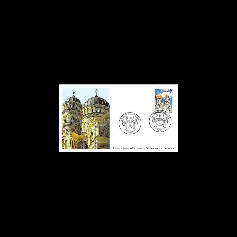 FDC LNF - Riga, cathédrale de la nativité, oblit 3/4/2015 Paris
