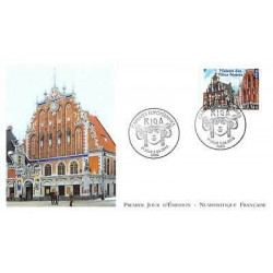 FDC LNF - Riga, la maison des têtes noires, oblit 3/4/2015 Paris