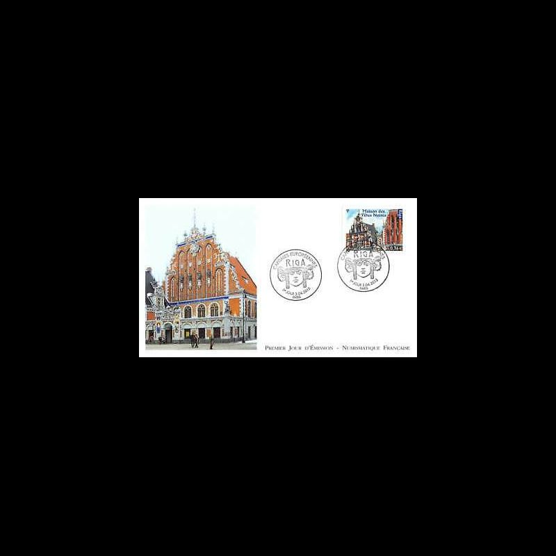 FDC LNF - Riga, la maison des têtes noires, oblit 3/4/2015 Paris