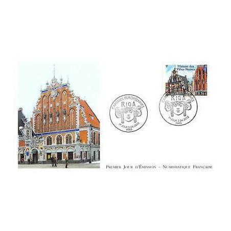 FDC LNF - Riga, la maison des têtes noires, oblit 3/4/2015 Paris