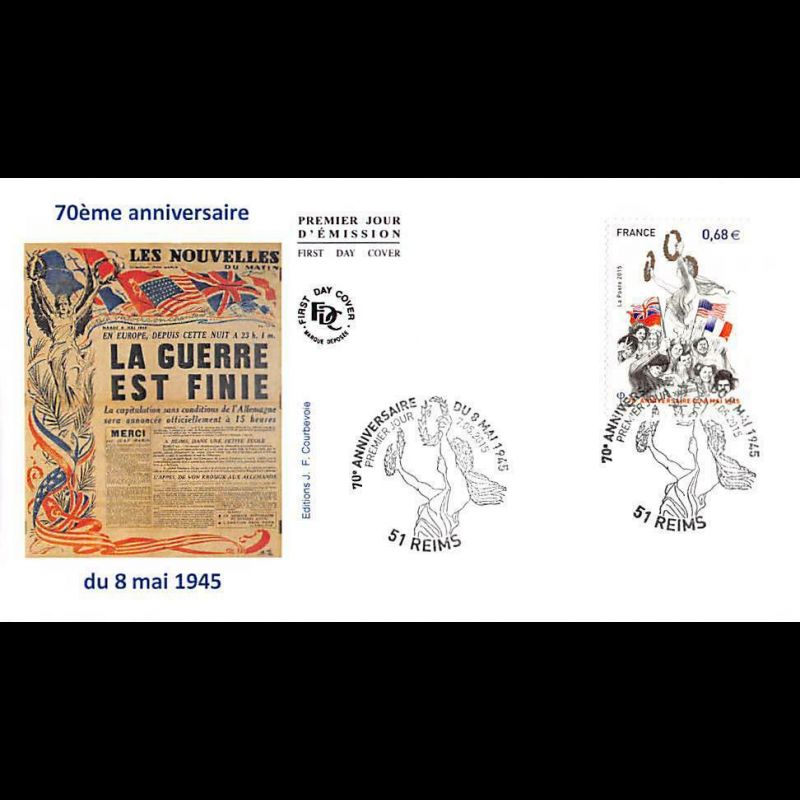 FDC JF - 70ème anniversaire du 8 mai 1945 - 7/5/2015 Reims