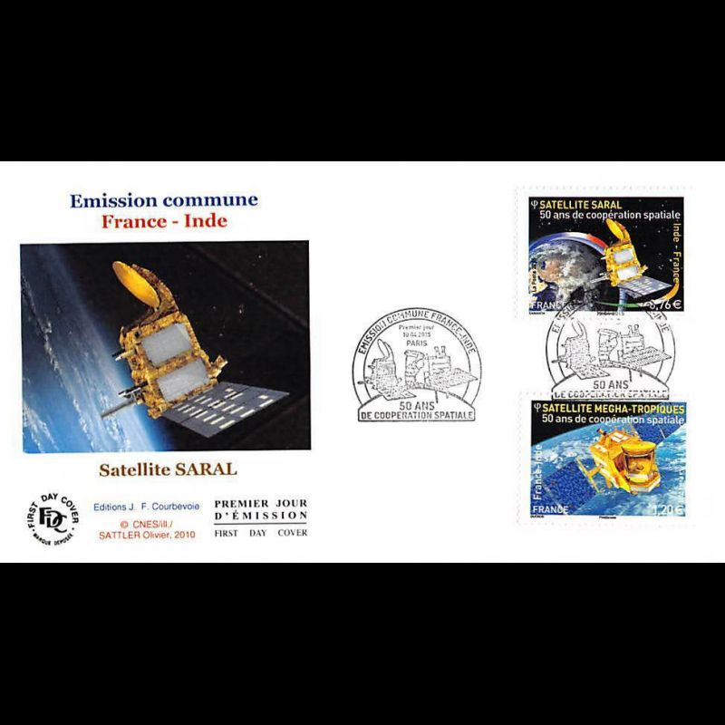 FDC JF - Emission France Inde, satellite Saral, 10/4/15 Paris
