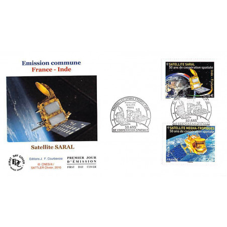 FDC JF - Emission France Inde, satellite Saral, 10/4/15 Paris