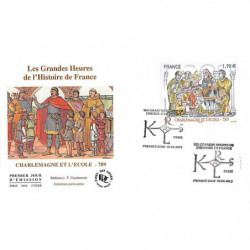 FDC JF - Charlemagne et l'école, oblit 10/4/2015 Paris