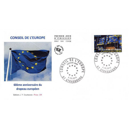 FDC JF - Conseil de l'europe, 60é anniv drapeau européen - 2/10/2015 Strasbourg