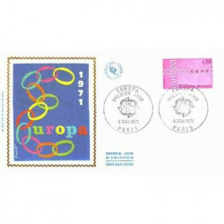 FDC soie - Europa 1971 -...