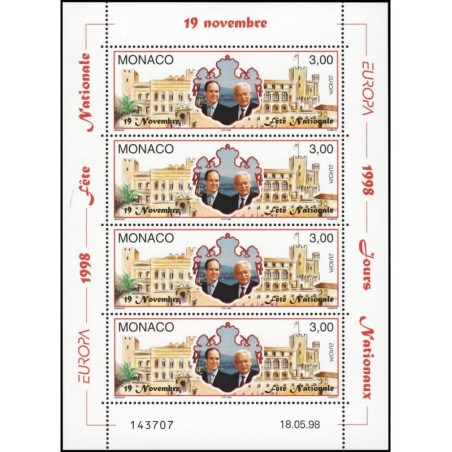 Timbre De Monaco Bloc Feuillet N°58 Neuf MNH - Sans Charnière, Qualité Parfaite