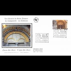 FDC soie - Eglise de Sainte...
