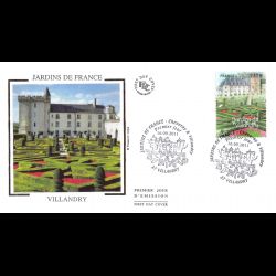 FDC soie - Les jardins de Villandry, oblit 16/9/11