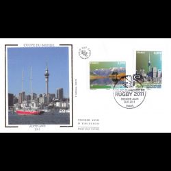 FDC soie - Coupe du monde...