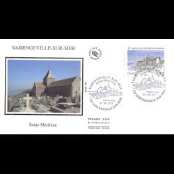 FDC soie - Varengeville sur mer, oblit 24/6/2011